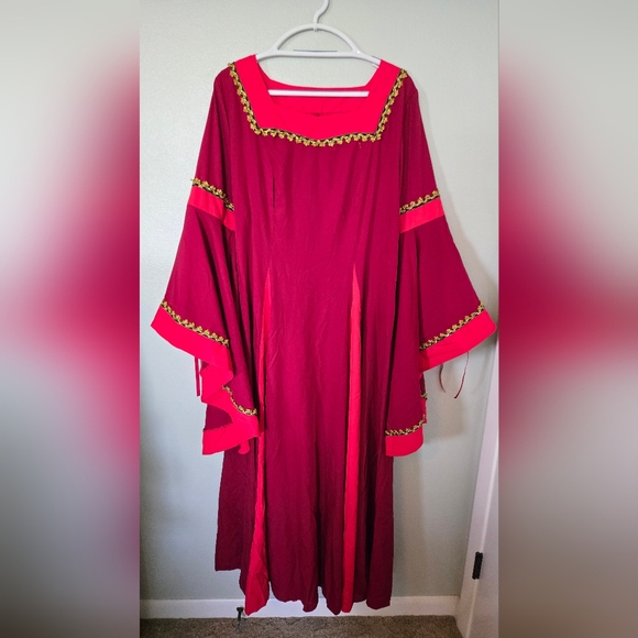 Renaissance Medieval Cosplay Red Dress Costume Size XL - Picture 1 of 7